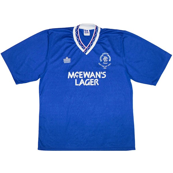 Tailandia Camiseta Rangers 1ª Kit Retro 1992 Azul